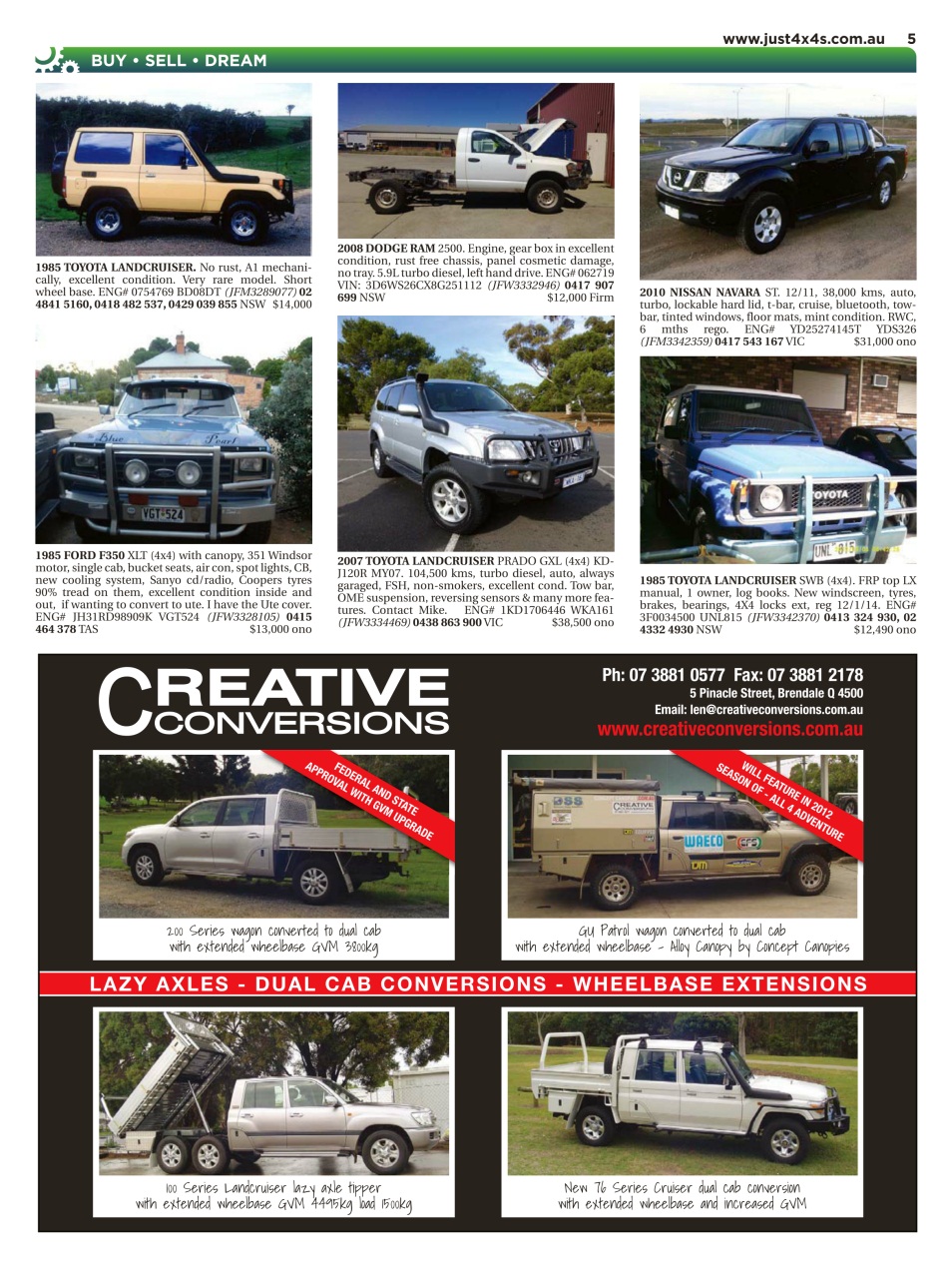 JUST 4X4S Preview Pages