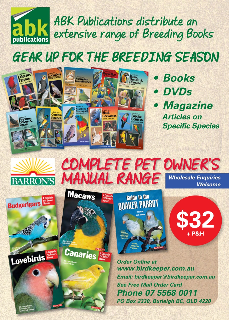 Australian Birdkeeper Magazine Preview Pages