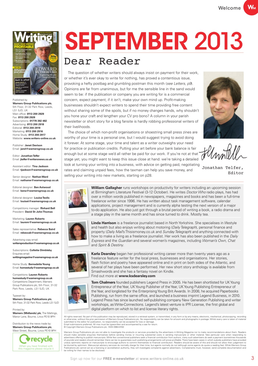 Writing Magazine Preview Pages