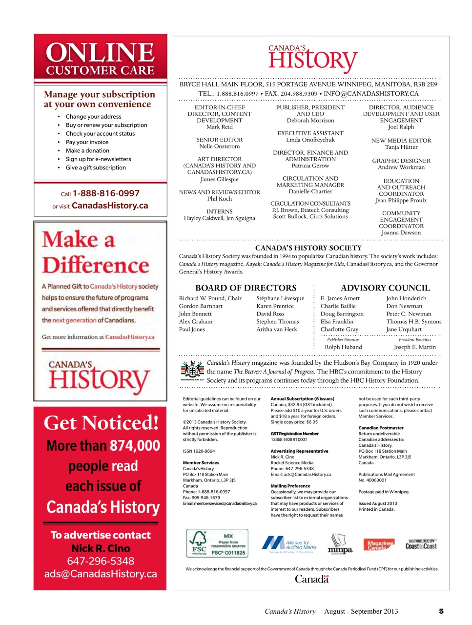Canada's History Preview Pages