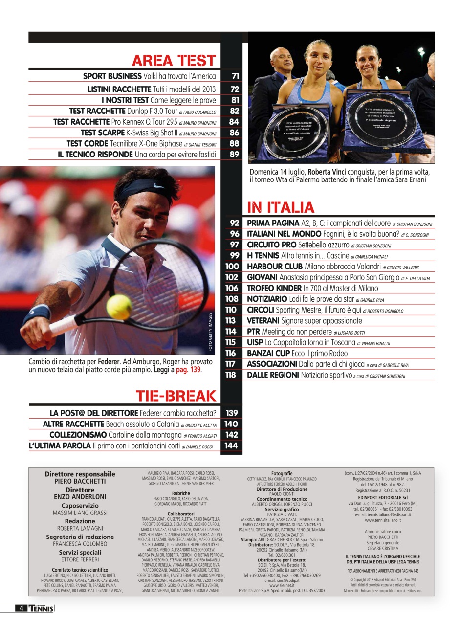 Il Tennis Italiano Preview Pages