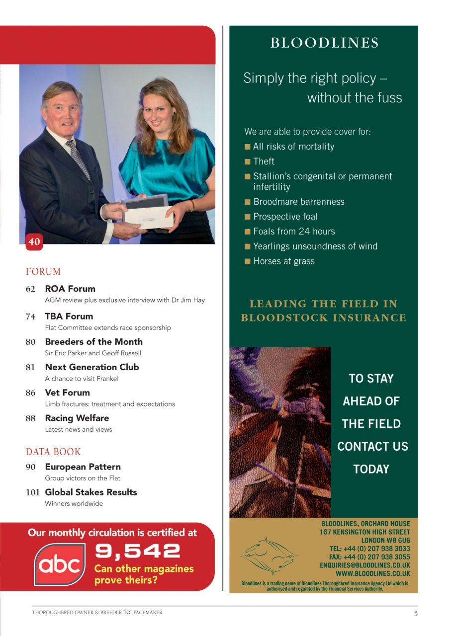 The Owner Breeder Preview Pages