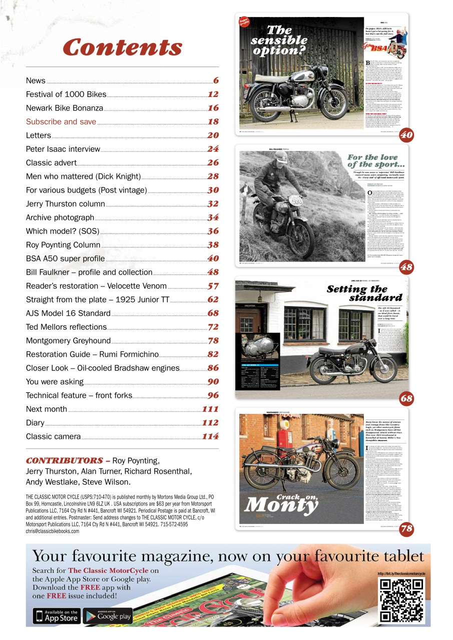 The Classic MotorCycle Preview Pages