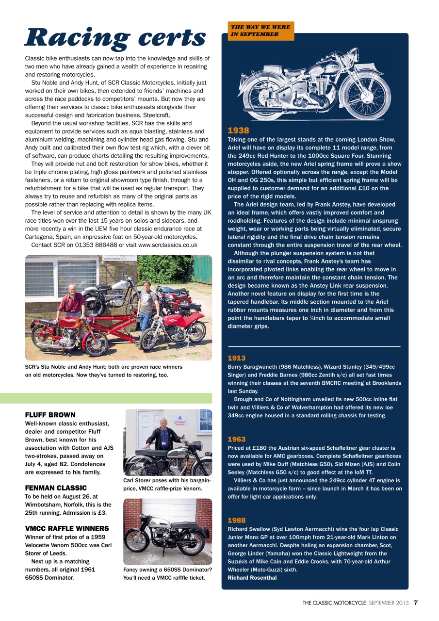 The Classic MotorCycle Preview Pages