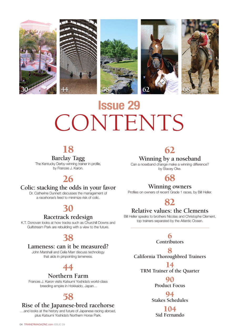 North American Trainer Magazine - horse racing Preview Pages