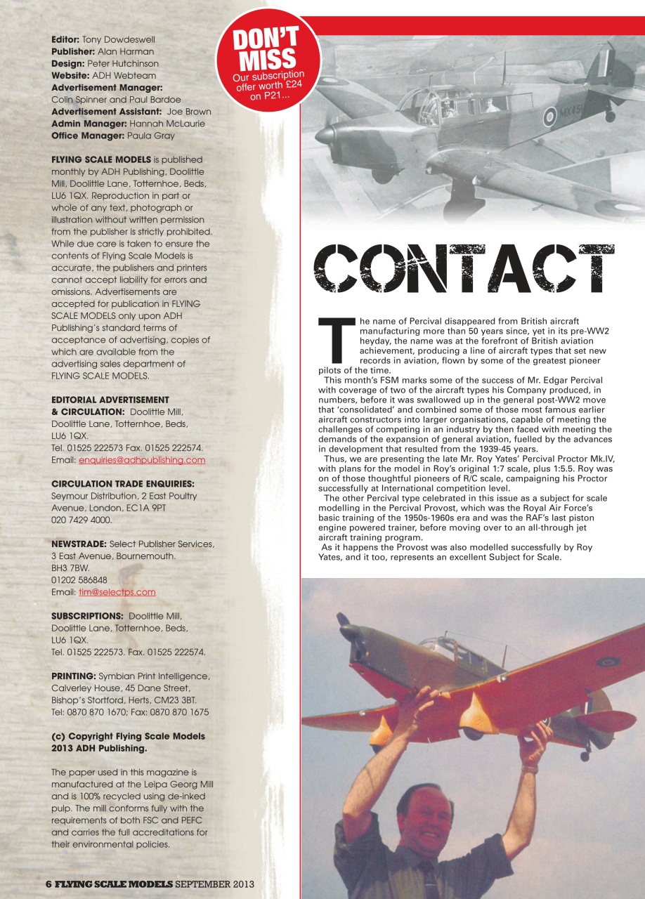 Flying Scale Models Preview Pages