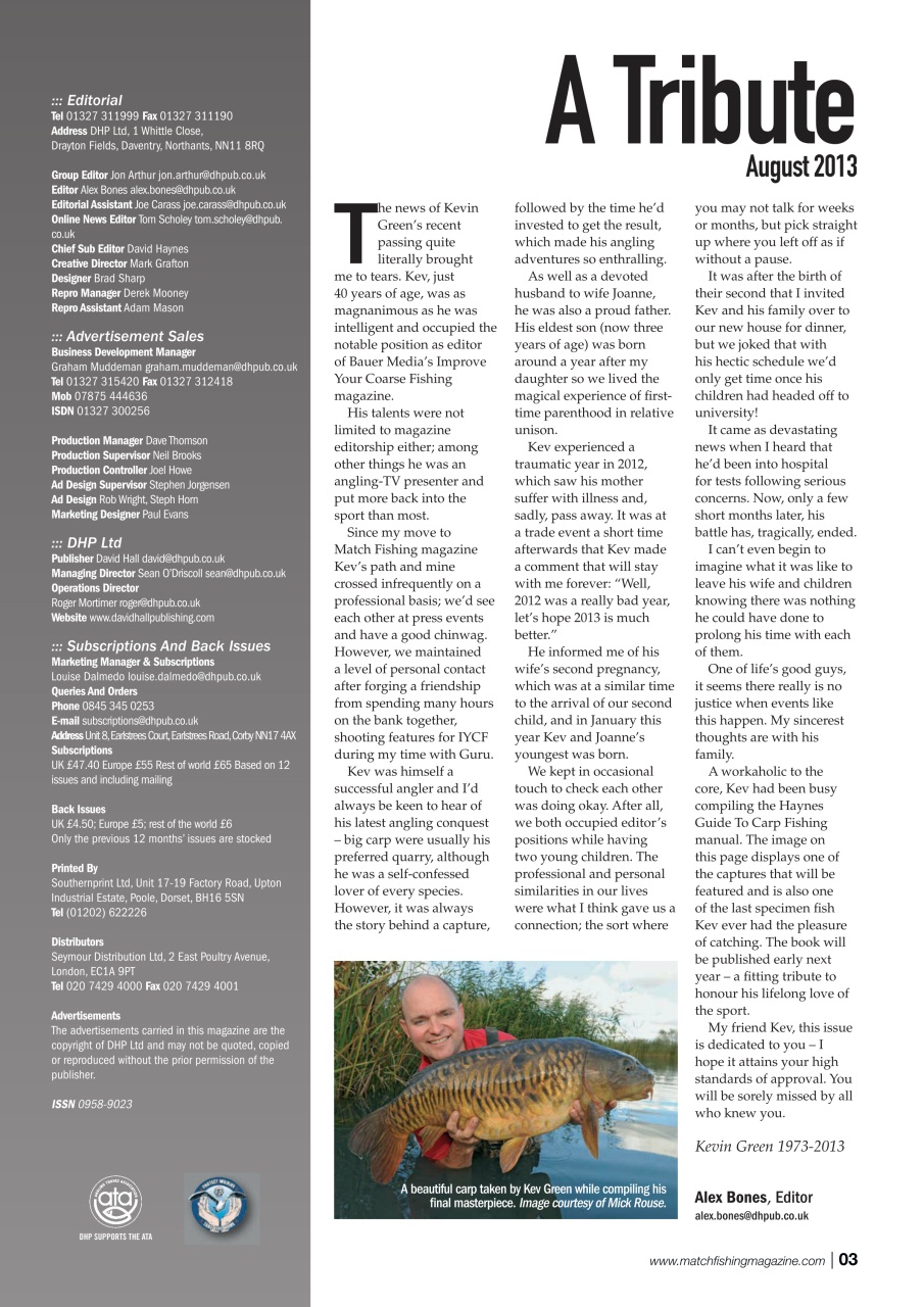 Match Fishing Preview Pages