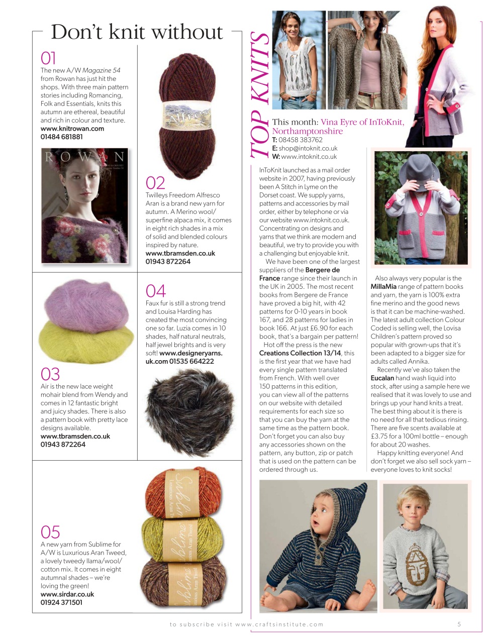 Knitting Preview Pages