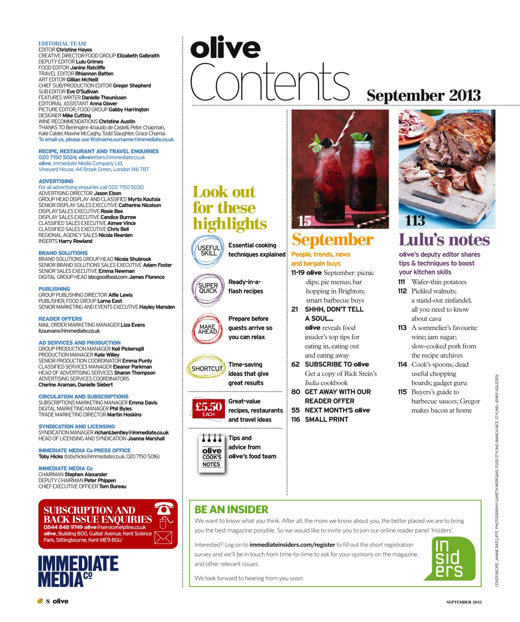 Olive Magazine Preview Pages