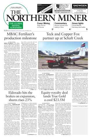 The Northern Miner issue Vol. 99 No. 24