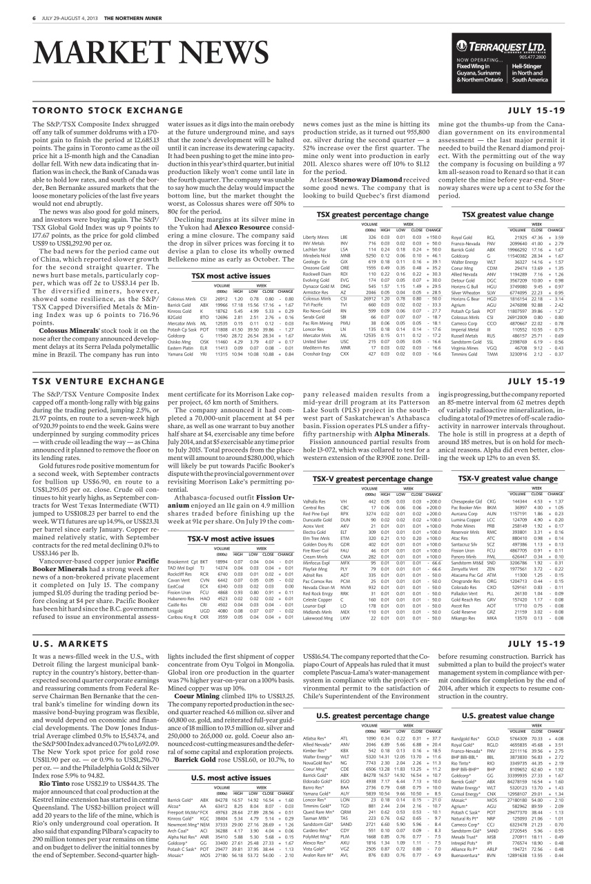 The Northern Miner Preview Pages