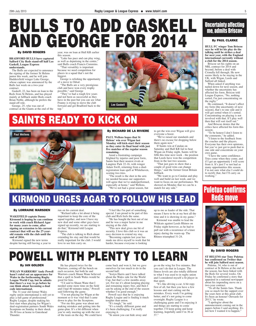 League Express Preview Pages