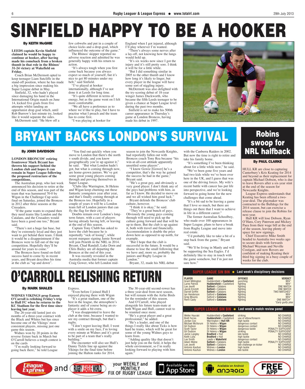 League Express Preview Pages