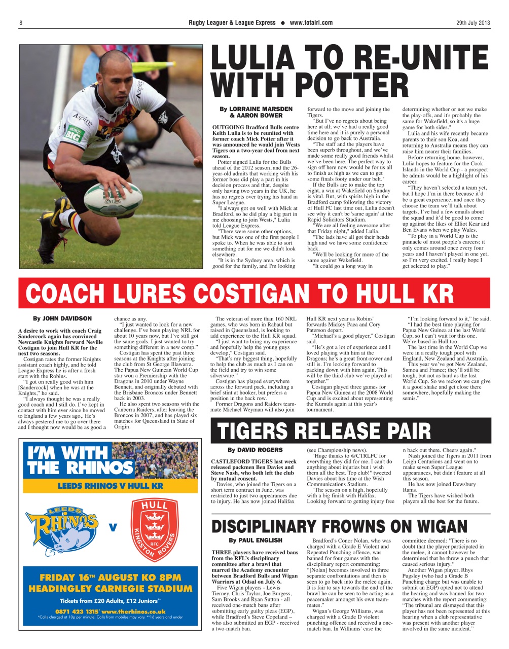 League Express Preview Pages