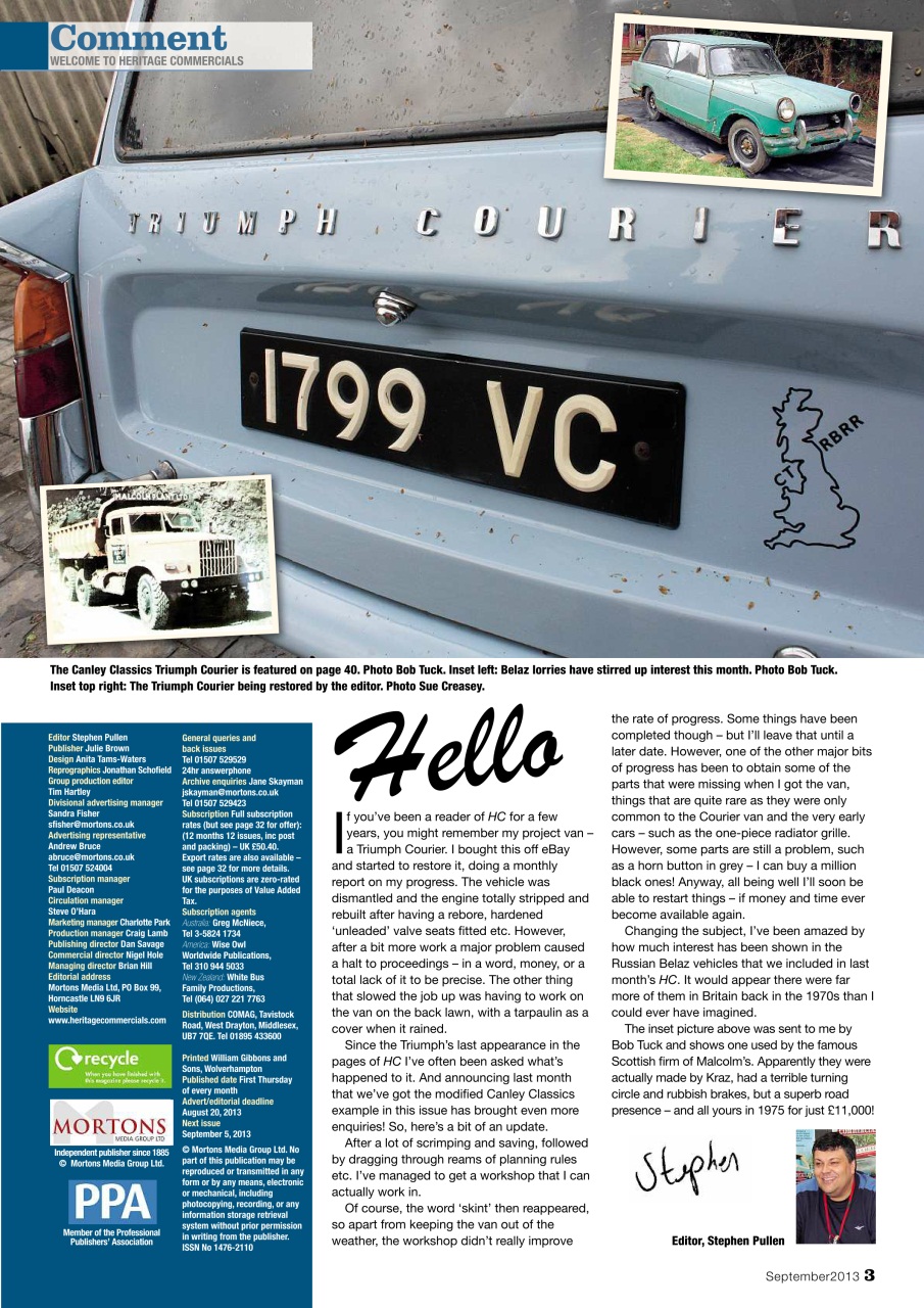 Heritage Commercials Magazine Preview Pages