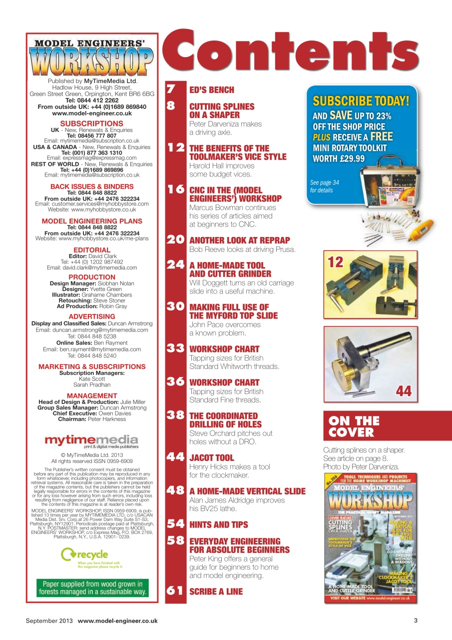 Model Engineer & Workshop Magazine Preview Pages