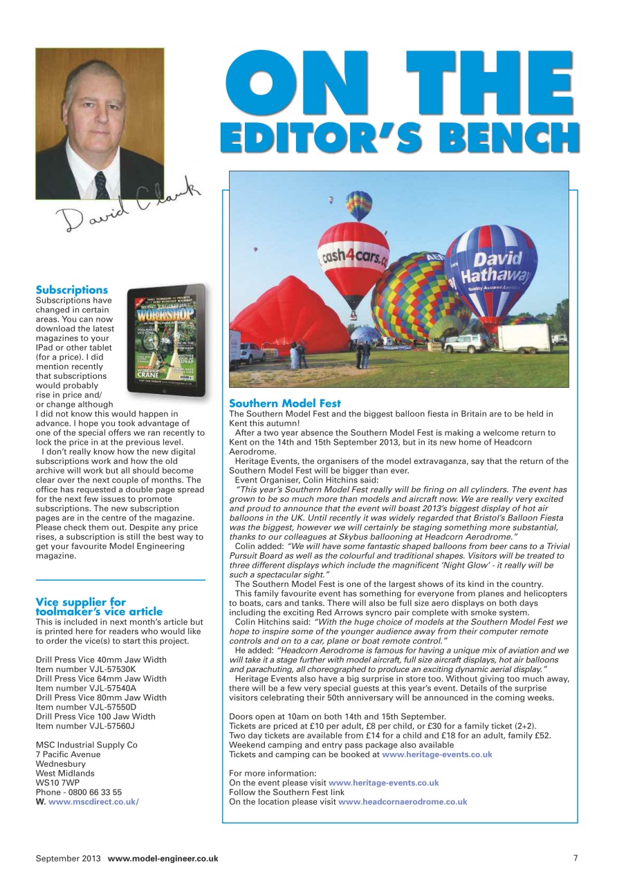 Model Engineer & Workshop Magazine Preview Pages