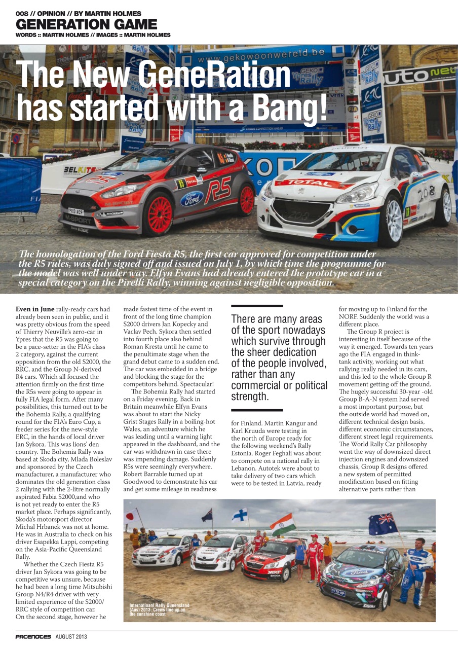 Pacenotes Rally magazine Preview Pages