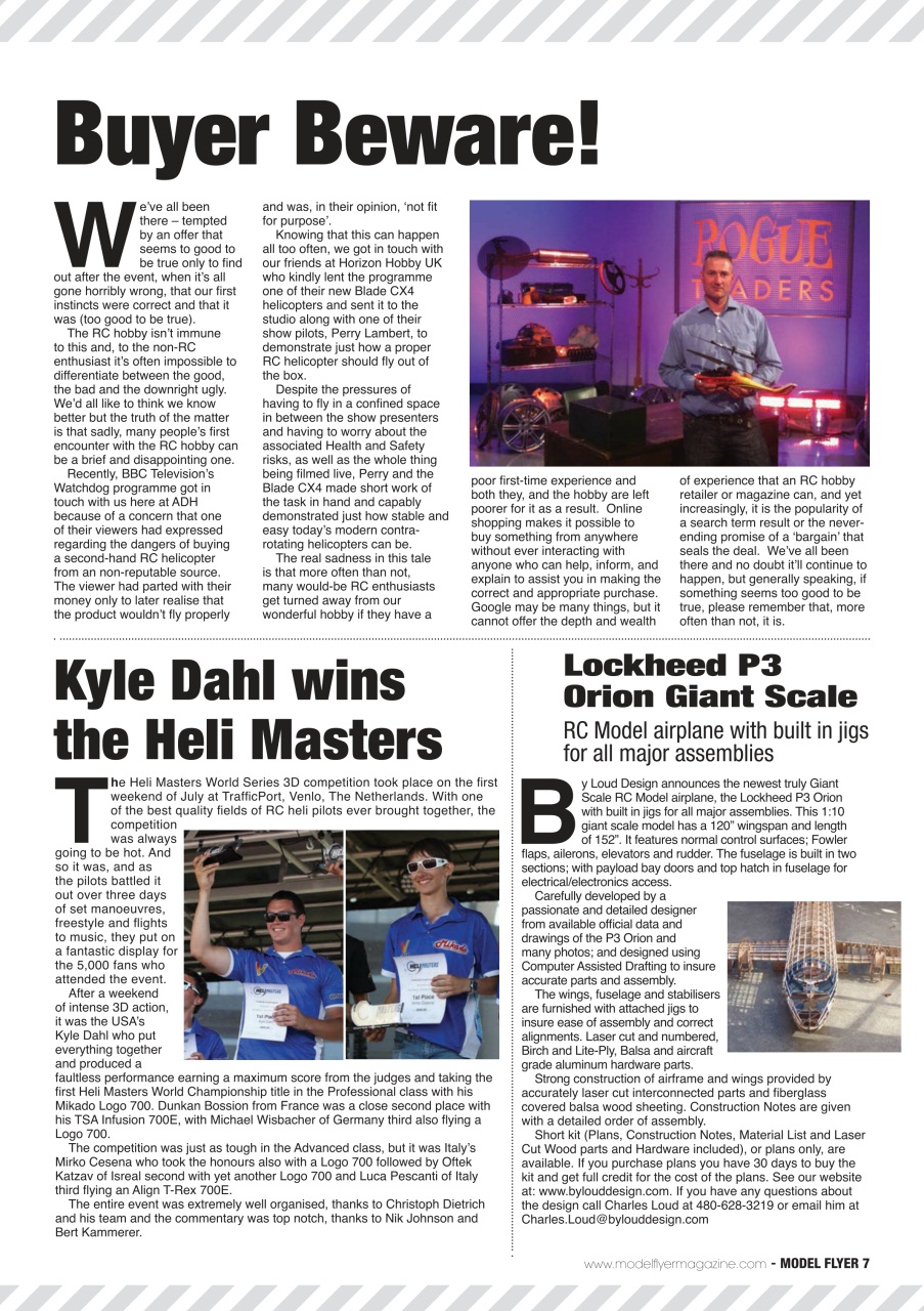 Radio Control Model Flyer Preview Pages