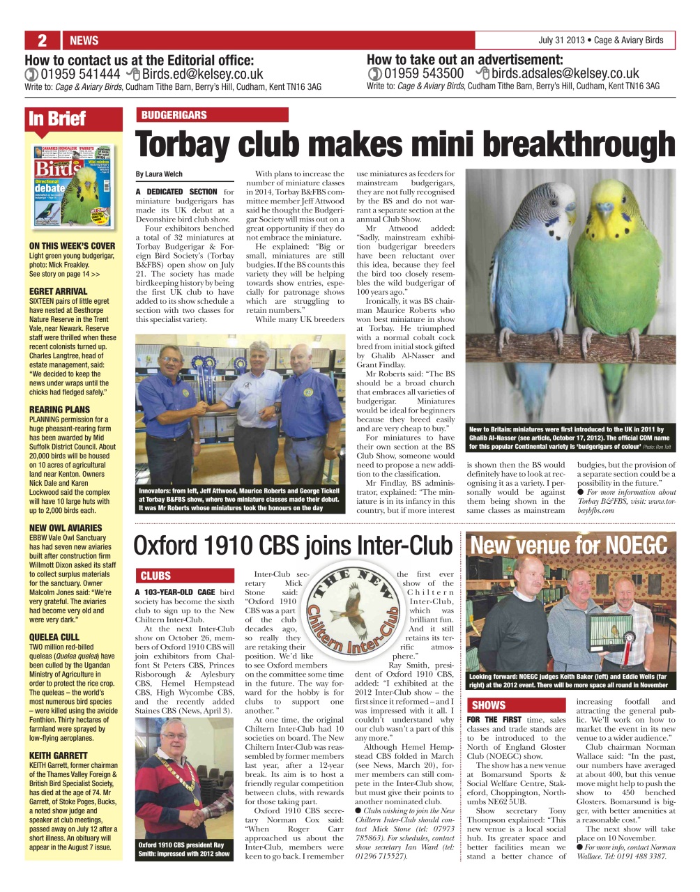 Cage & Aviary Birds Preview Pages