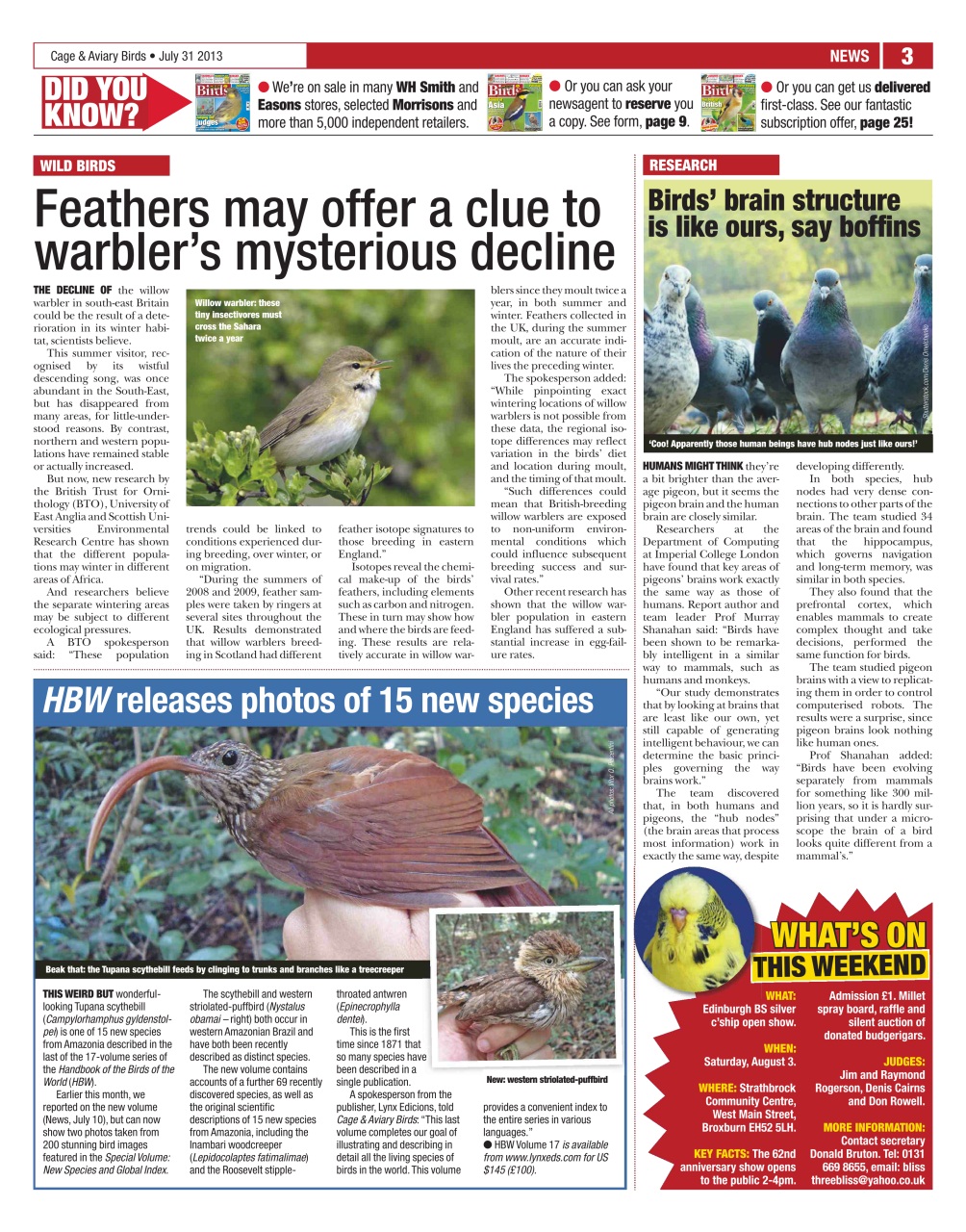 Cage & Aviary Birds Preview Pages