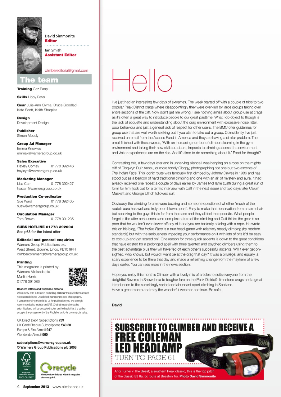 Climber Preview Pages