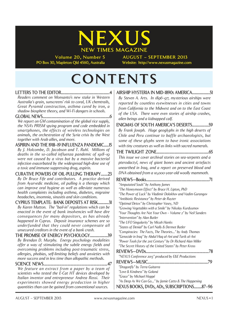 Nexus Magazine Preview Pages