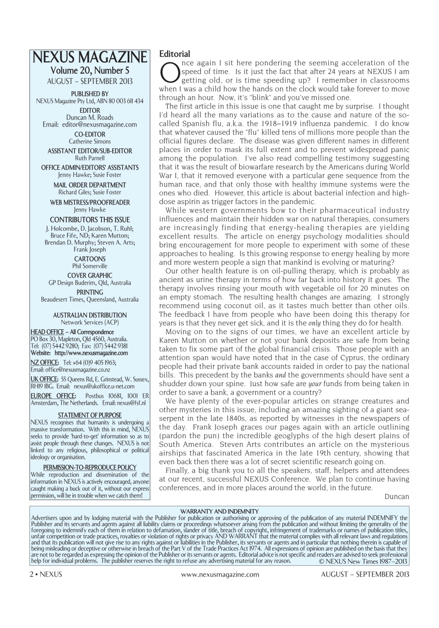 Nexus Magazine Preview Pages