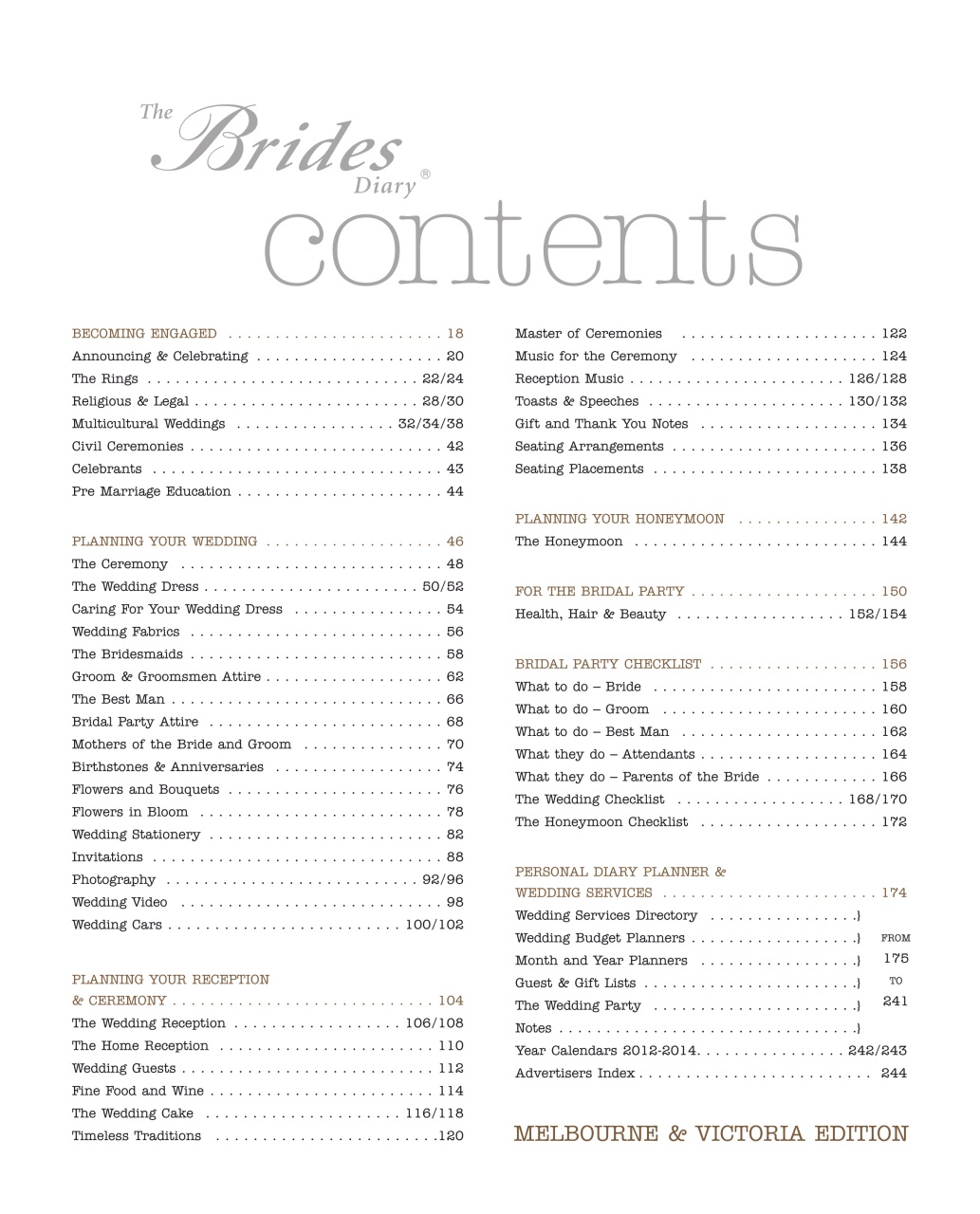 The Bride’s Diary VIC Preview Pages