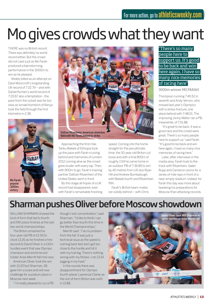 AW – Athletics Weekly Magazine Preview Pages