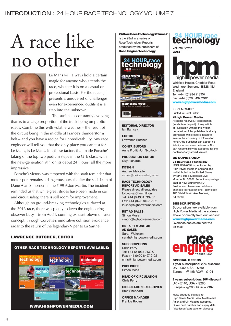 24 HOUR Race Technology Preview Pages