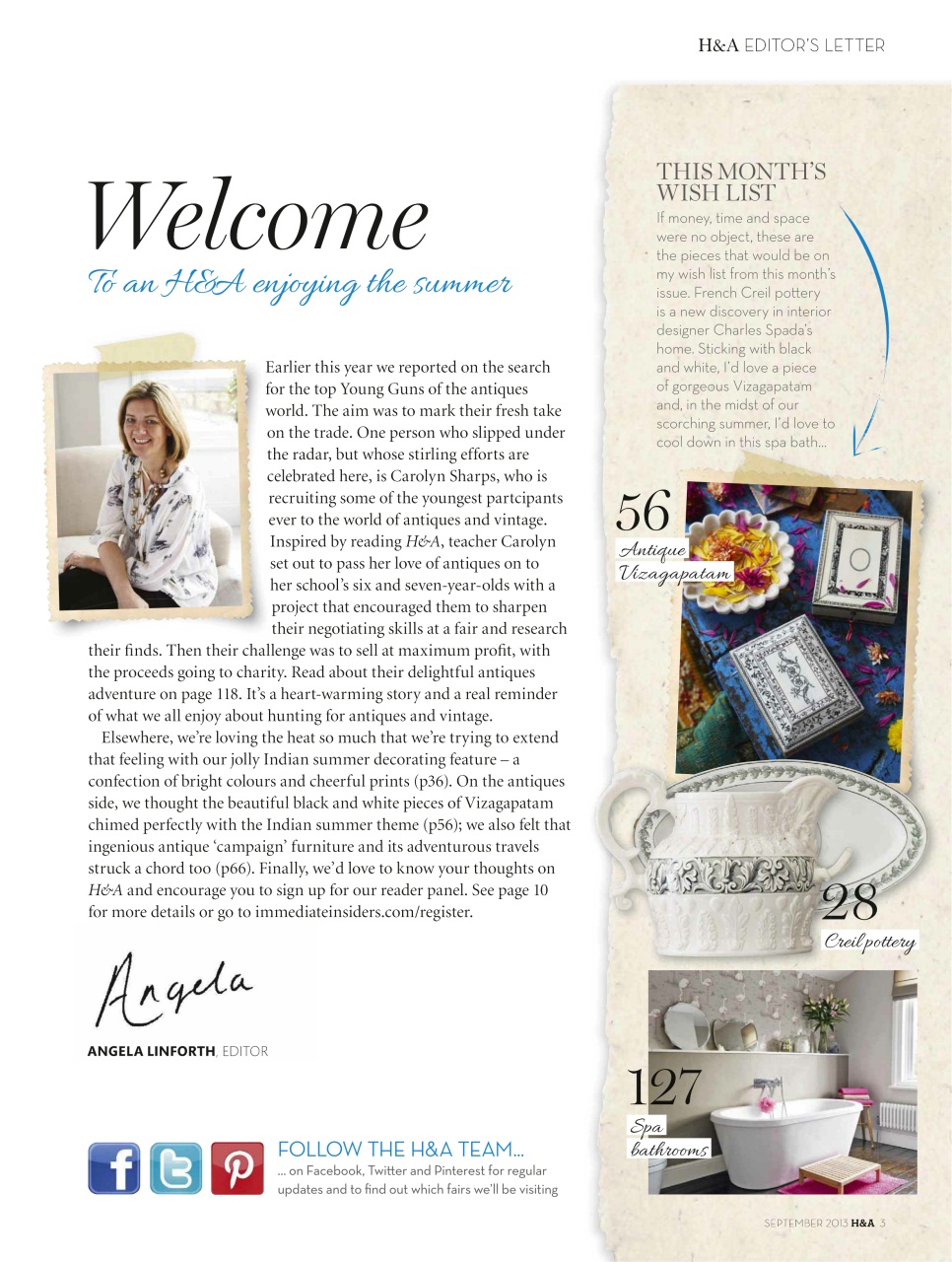 Homes & Antiques Magazine Preview Pages