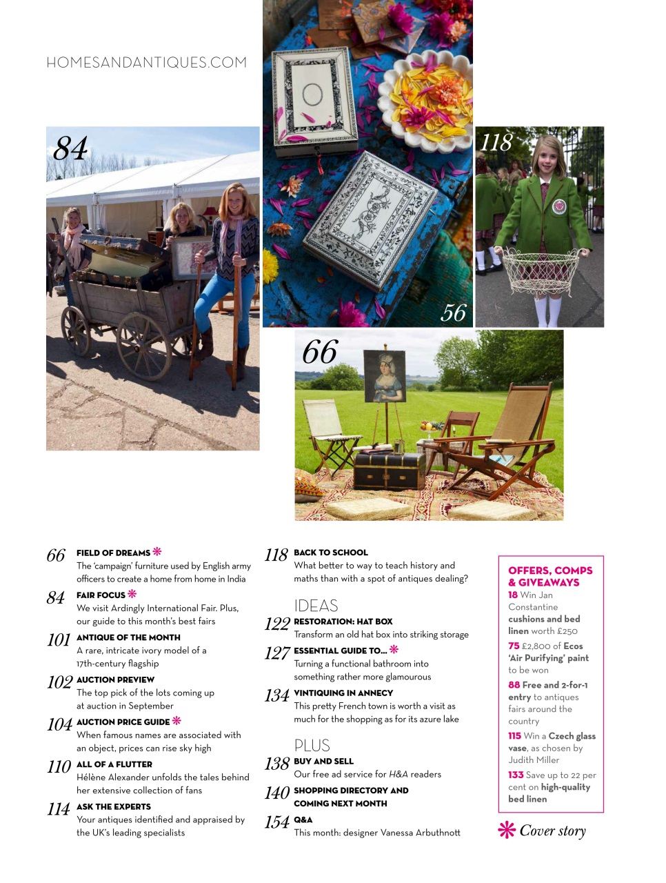 Homes & Antiques Magazine Preview Pages