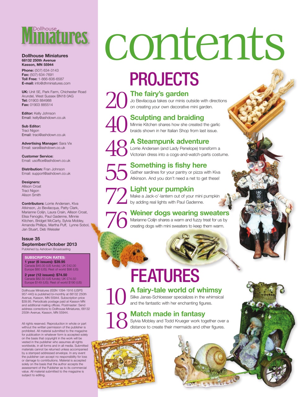 Dollhouse Miniatures Preview Pages