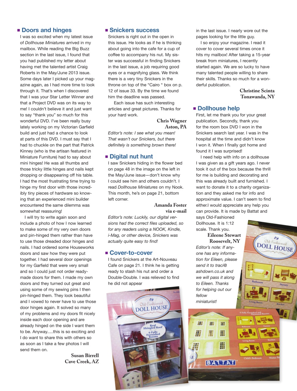 Dollhouse Miniatures Preview Pages