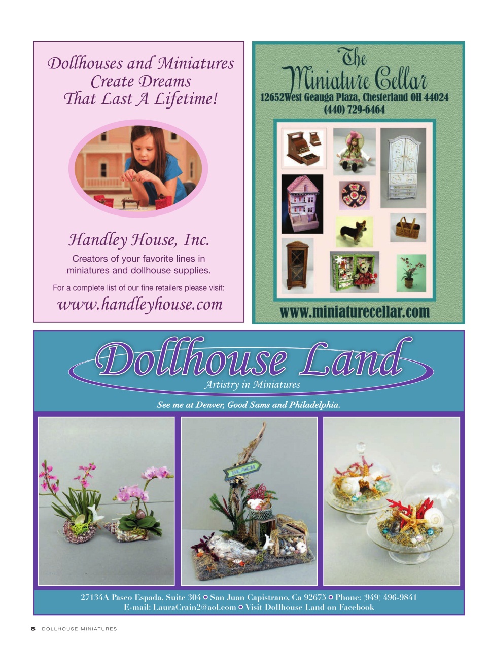 Dollhouse Miniatures Preview Pages