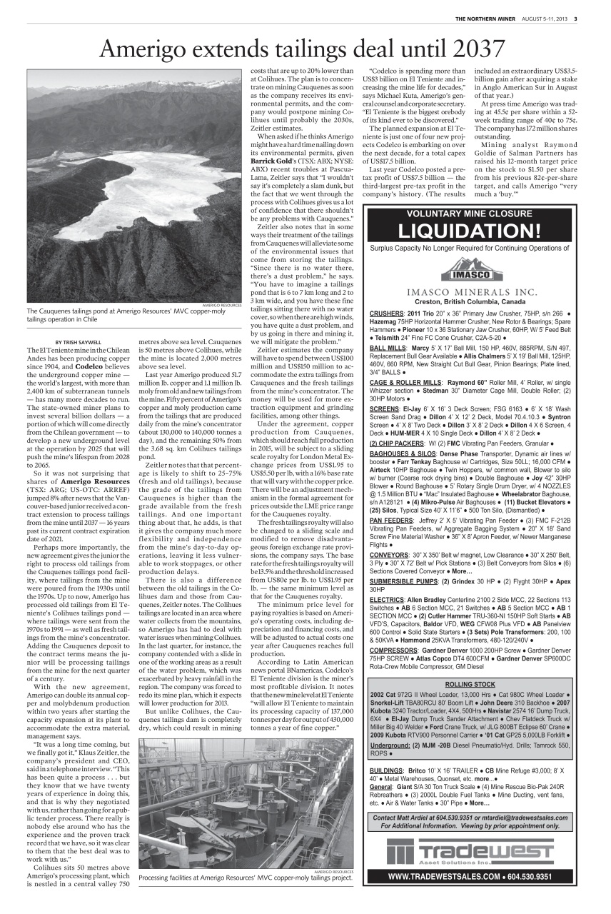 The Northern Miner Preview Pages