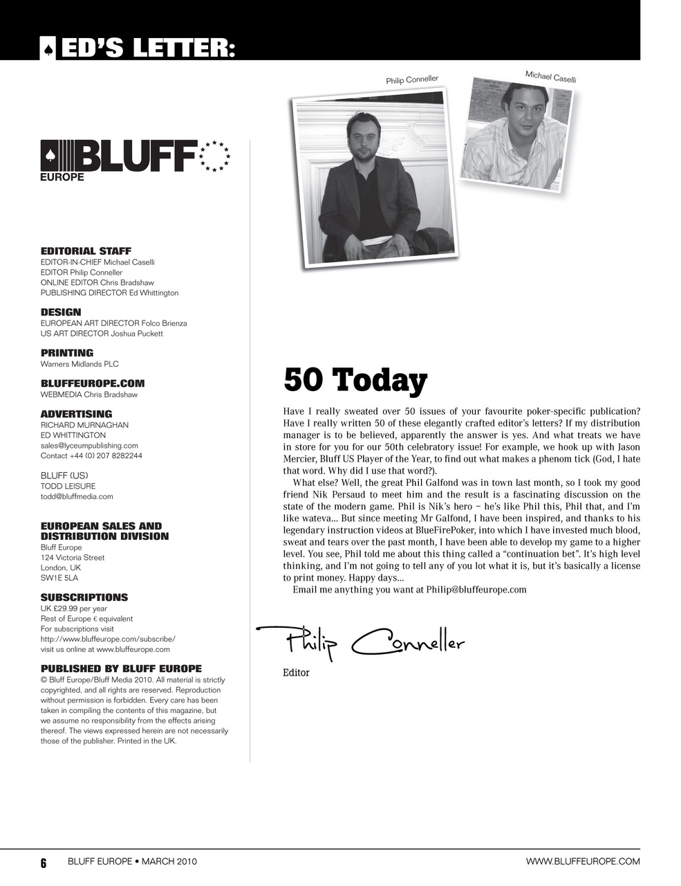 Bluff Europe Preview Pages