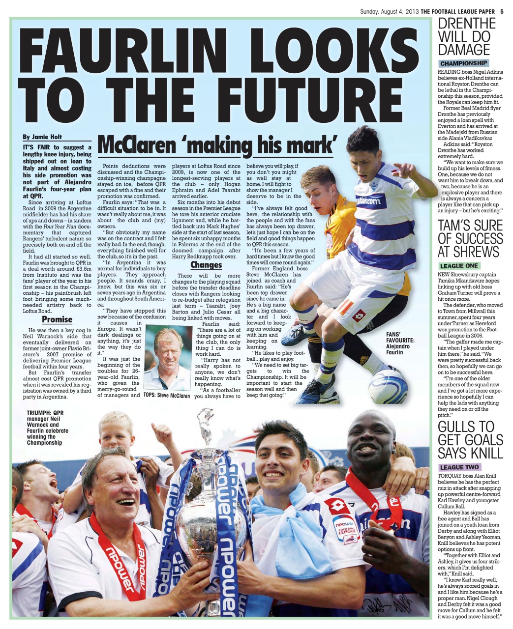 The Football League Paper Preview Pages