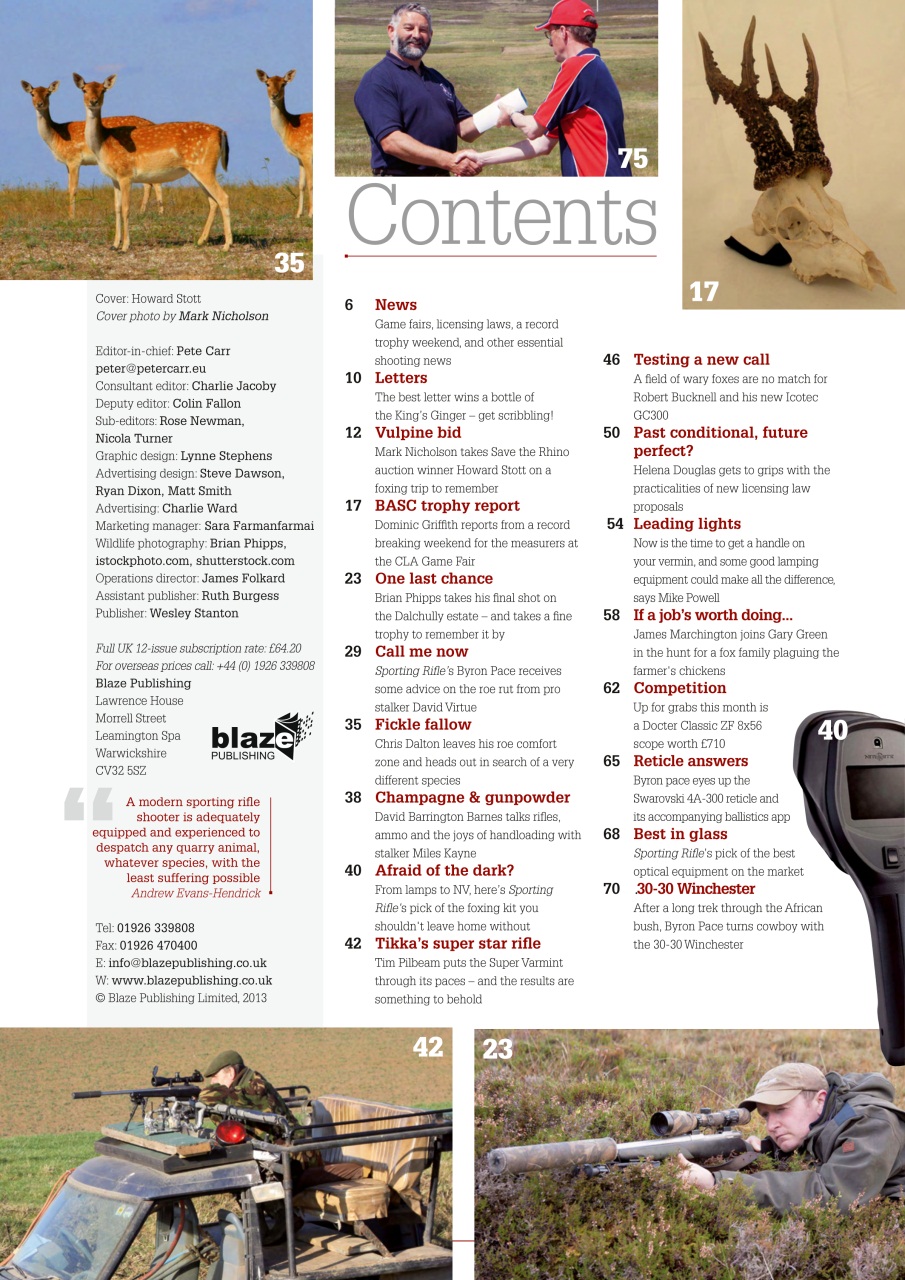 Sporting Rifle Preview Pages