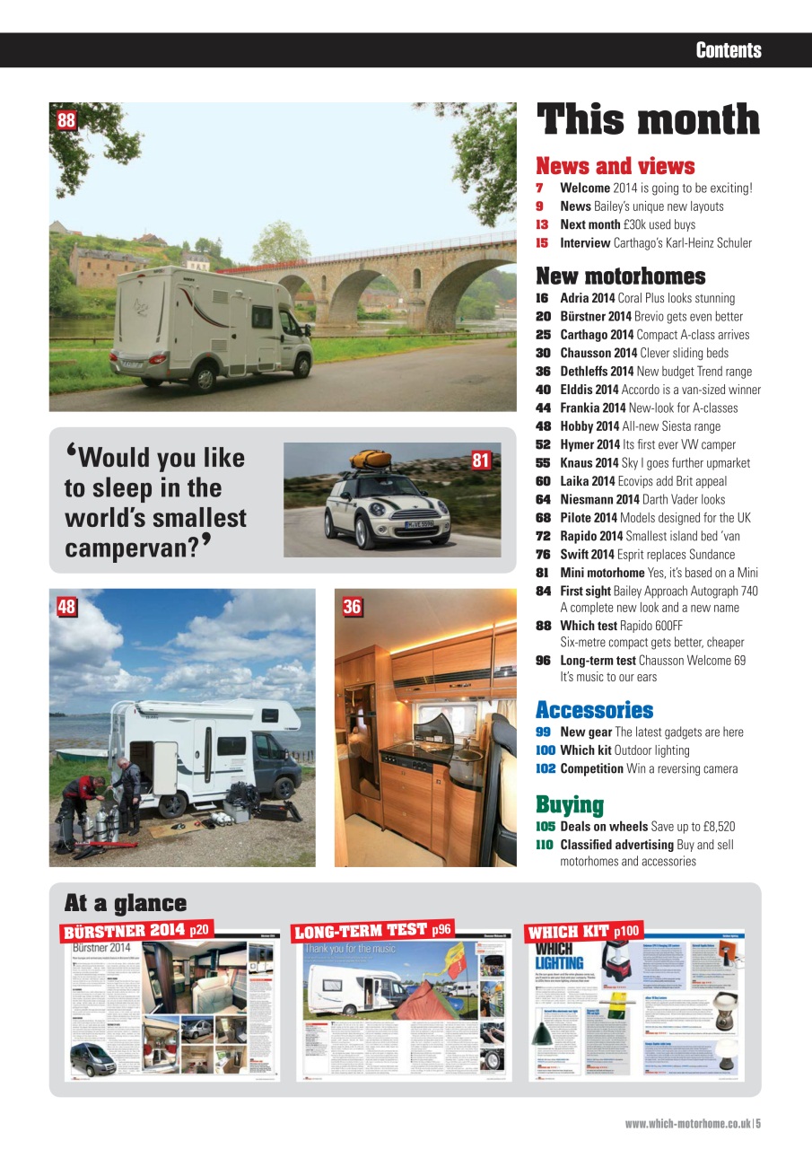 What Motorhome magazine Preview Pages