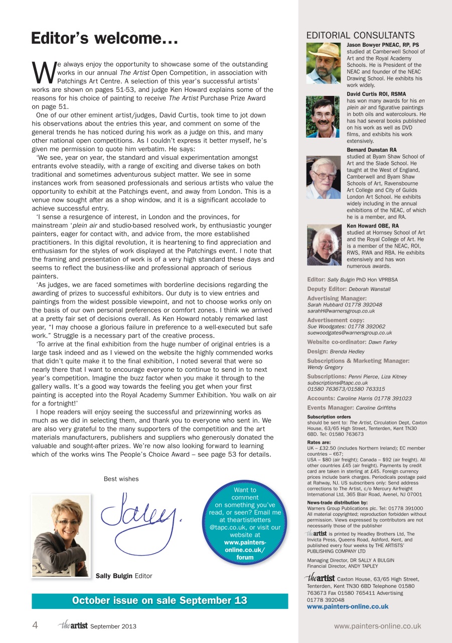 The Artist Preview Pages