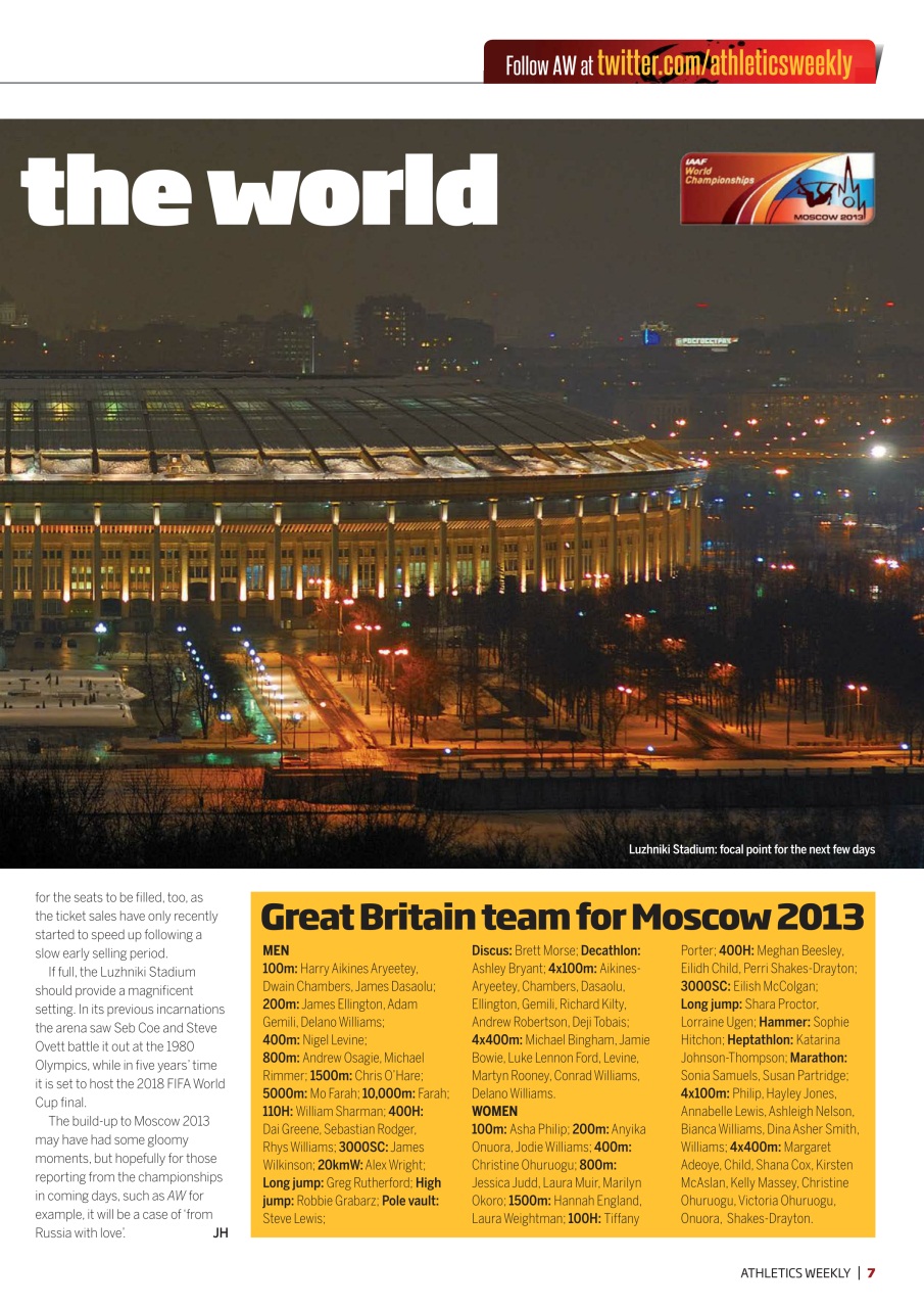 AW – Athletics Weekly Magazine Preview Pages