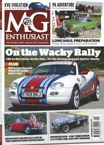 MG Enthusiast issue MG Enthusiast September 2013