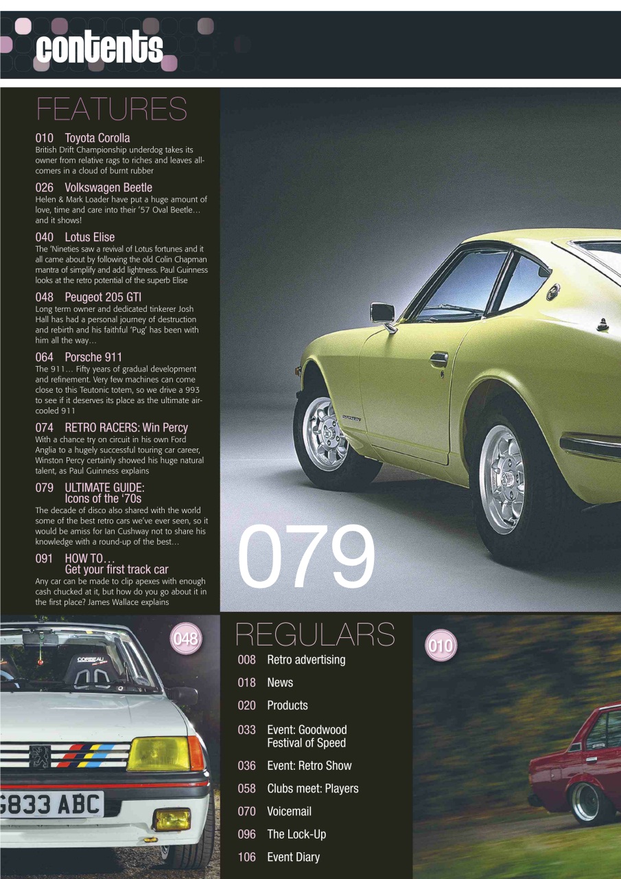 Retro Cars Preview Pages