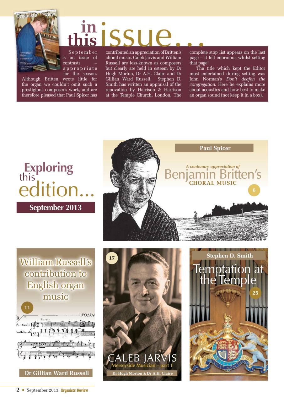 Organists' Review Preview Pages