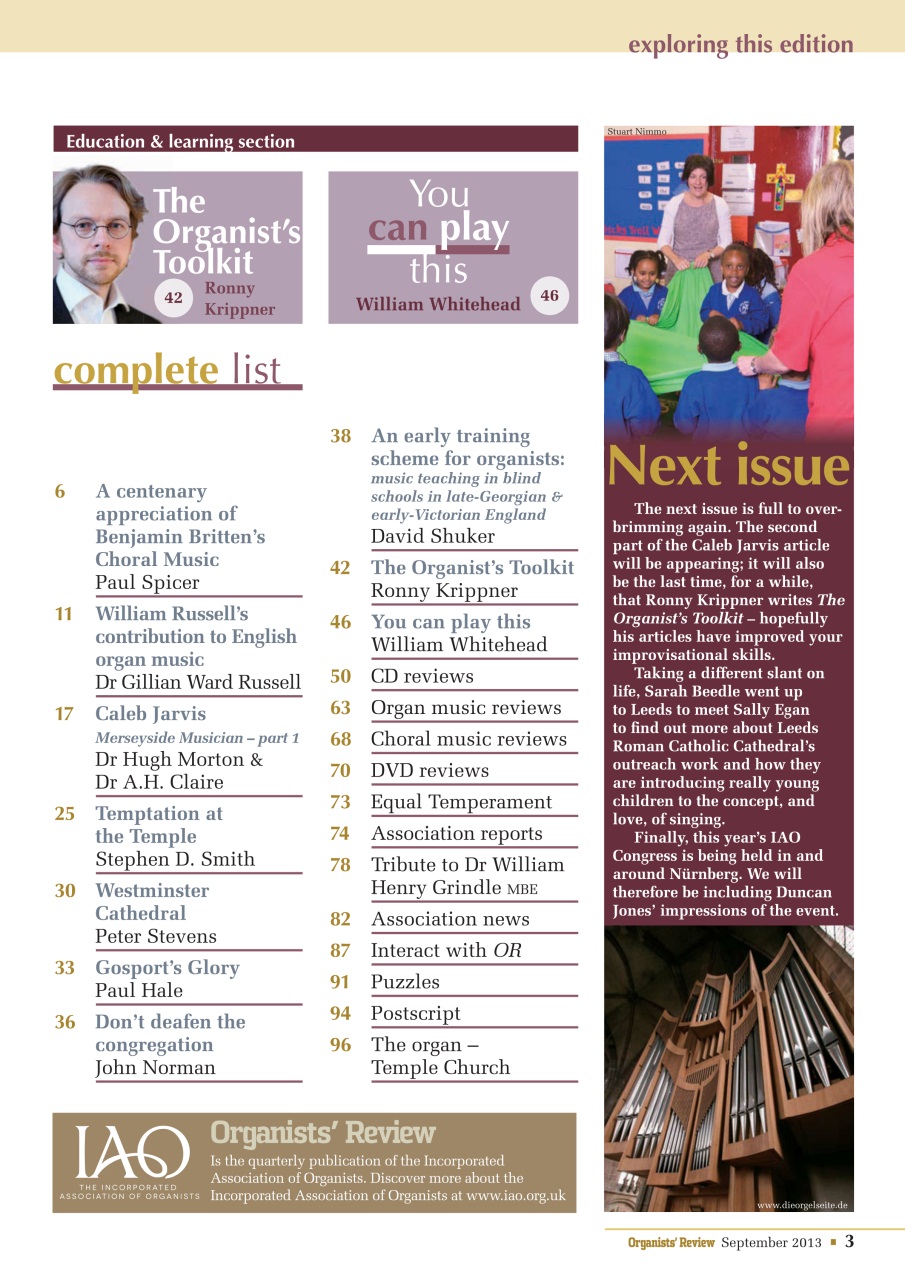 Organists' Review Preview Pages