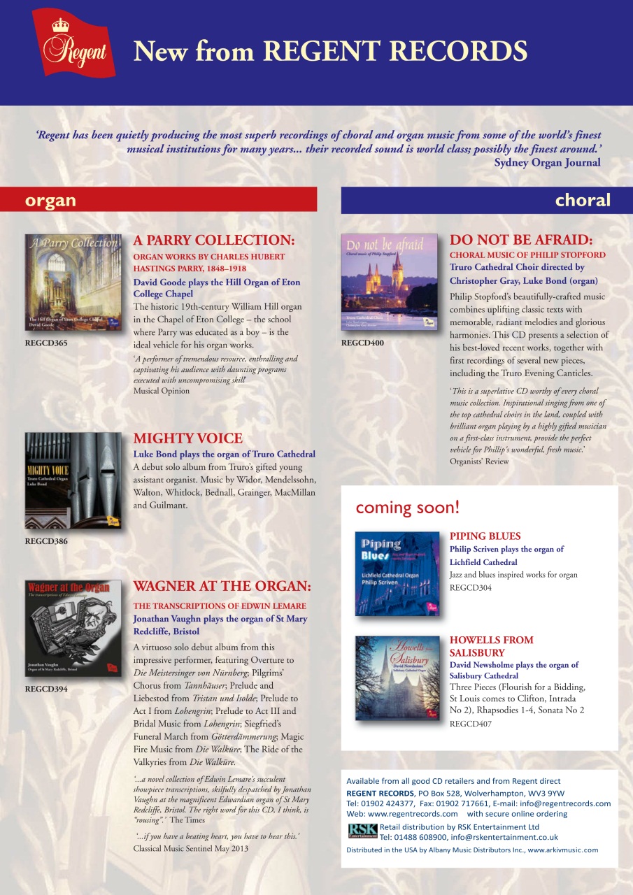 Organists' Review Preview Pages