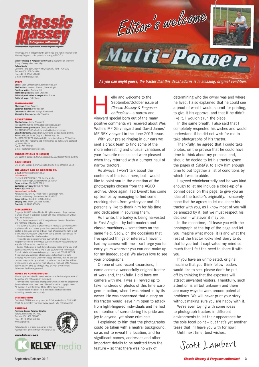 Classic Massey Preview Pages
