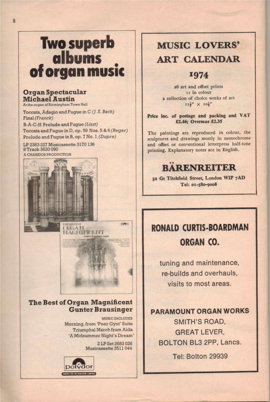 Organists' Review Preview Pages